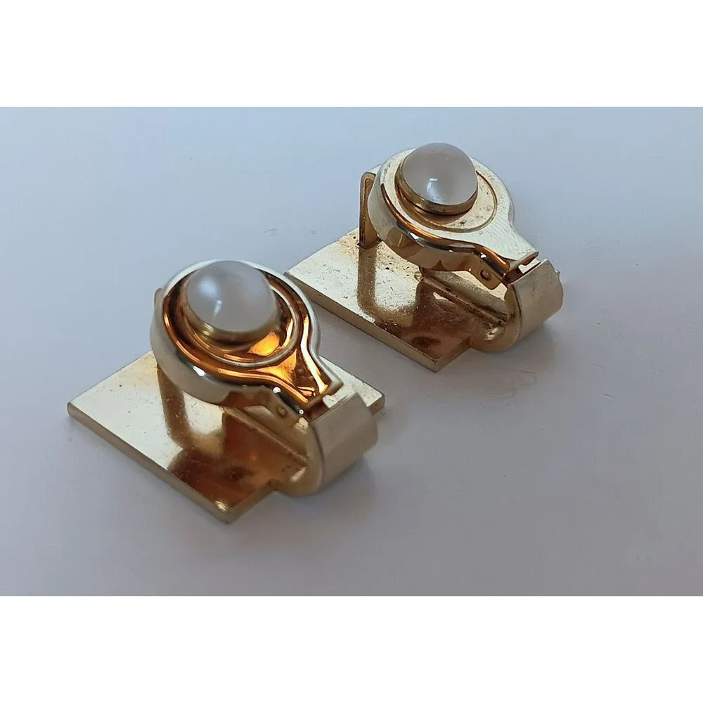 Vintage Solvar Goldtone & Black Enamel Duck Cufflinks for Non-French Cuff Shirt